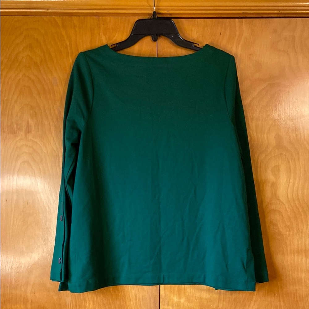 J. Jill Green Women's Top with Button Details on Long Sleeves. Size M - Picture 6 of 10